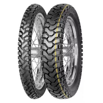 Anvelopa enduro on off MITAS 140 80-17 TL 69T E07 DAKAR GALBEN Spate