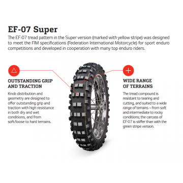 MITAS Enduro FIM - EF-07 SUPER - 120 90-18 [71R] [dunga galbena] Latime 120   Inaltime 90   Janta 18