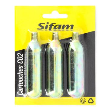 SIFAM - Kit rezerve CO2, 3 buc [nou] Pentru kit reparatie pana SD-KP203